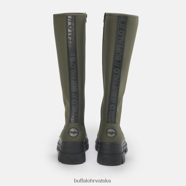 kaki Buffalo aspha rain hi boot flat vegan |čizme TDD6T232